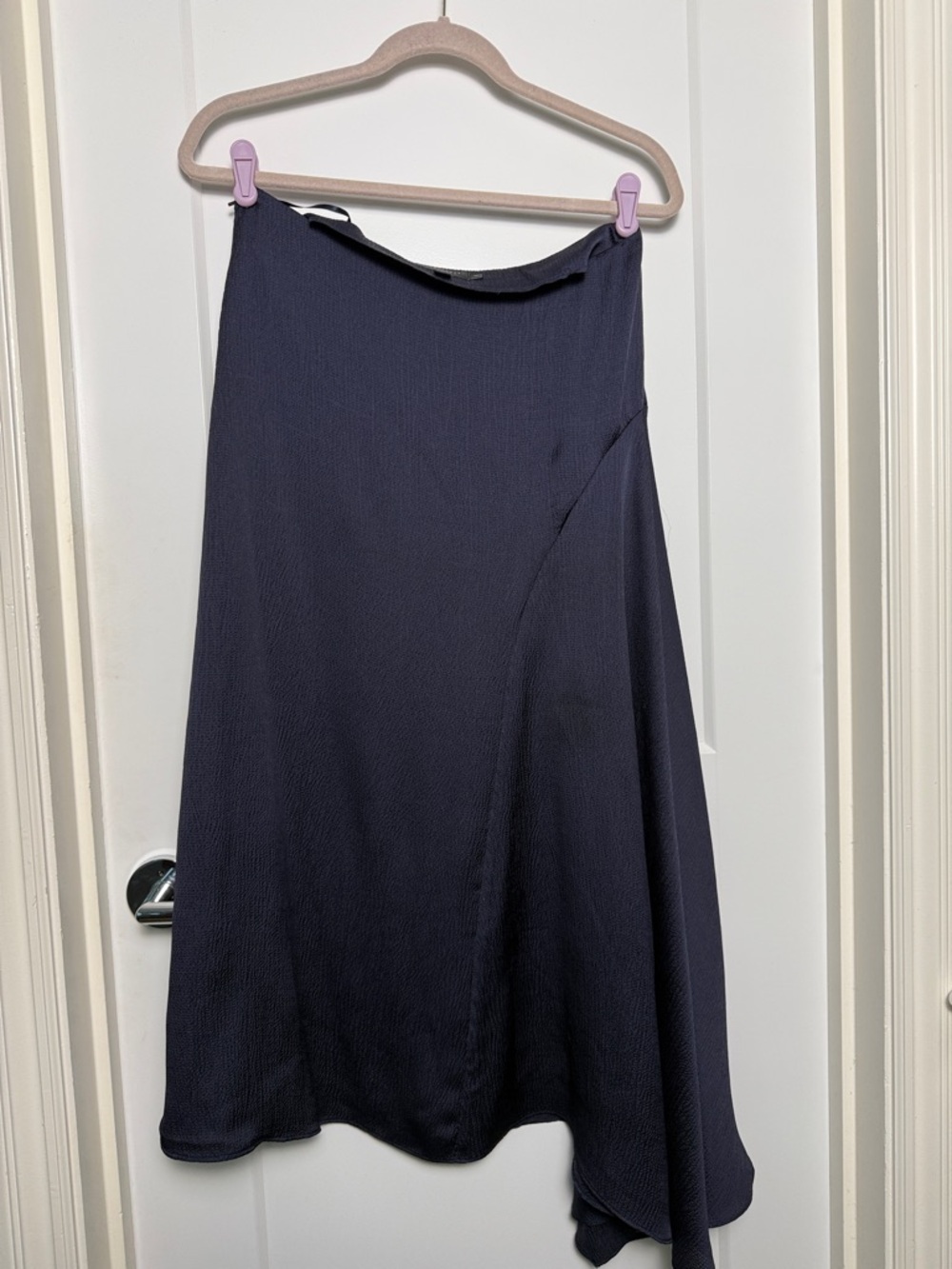 Ted Baker London Navy Asymmetric Midi Skirt